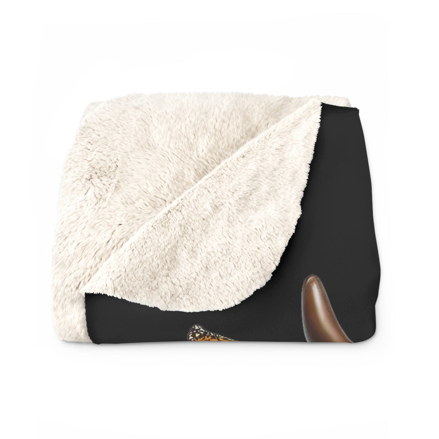 Sherpa Fleece Blanket - Highland Cow Sunflower Design