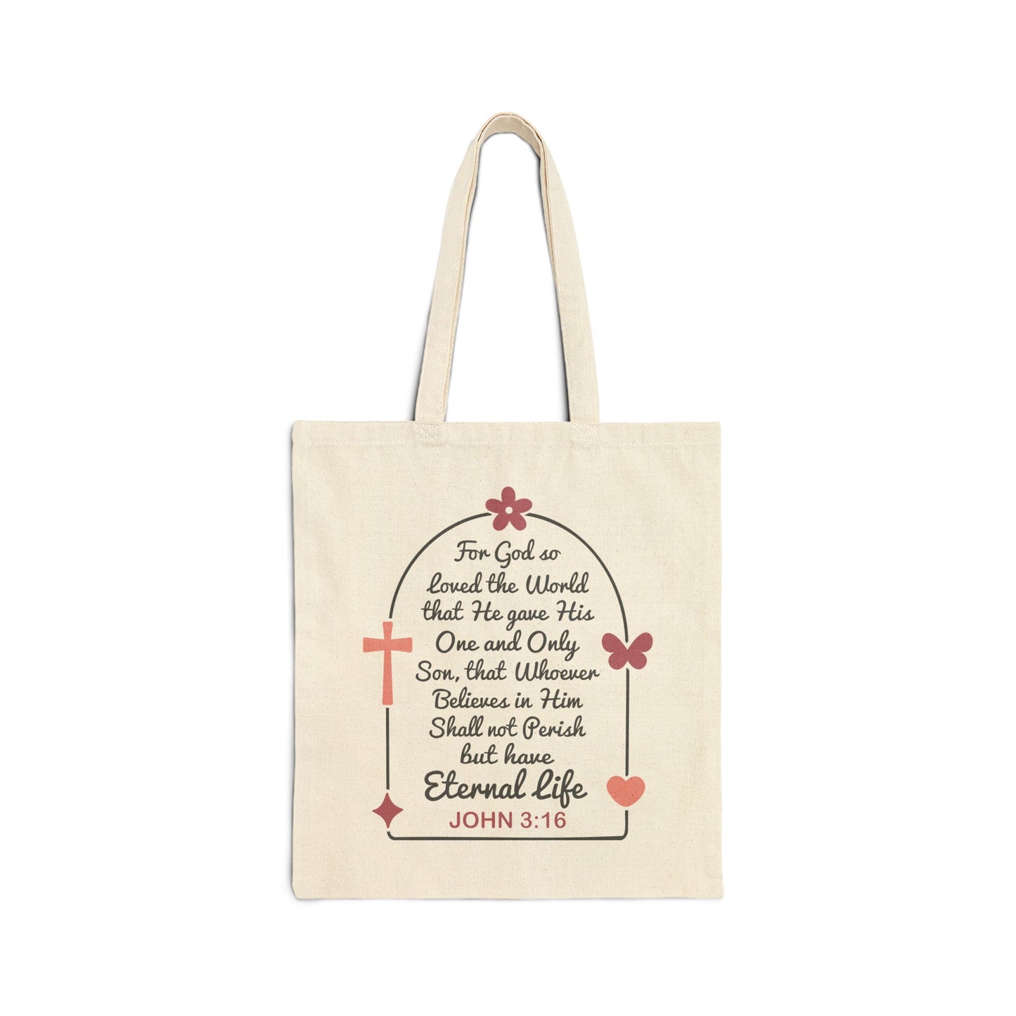 God so loved the world Cotton Canvas Tote Bag